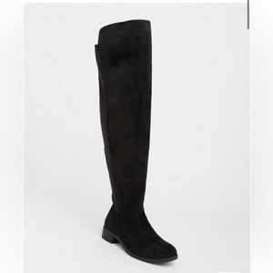 Torrid Black Neoprene Over the Knee Boot (Wide Width)